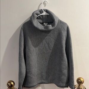 Women's Black and White J CREW TURTLENECK Sweater